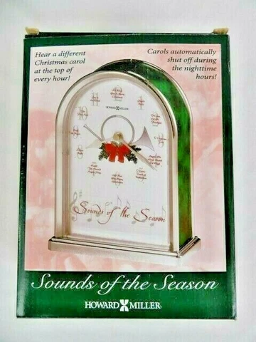 Howard Miller Sounds of the Season Christmas Musical Mantle Desk Clock Cover