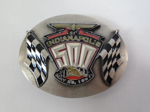 1997 Indianapolis 500 Event Belt Buckle 273 of 500 Limited A. Luyendyk Treadway Cover