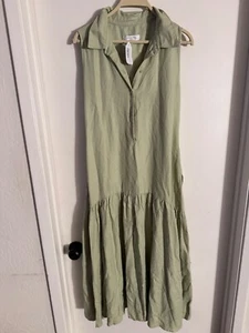 Women "Marrisa Webb" mint green,sleeveless button up, ties, long dress.Size XL - Picture 1 of 3