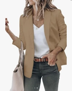 Cicy Bell Women's Blazer Jacket Dark Khaki - Large - NWT - Picture 1 of 9