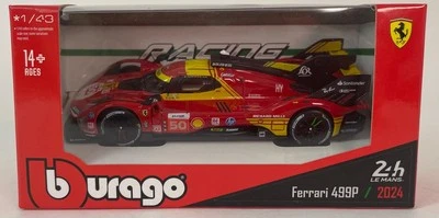 Burago Ferrari 499P Fuoco Molina Nielsen 50 winner Le Mans 2024 1/43 18-36320#50 - Immagine 1 di 4