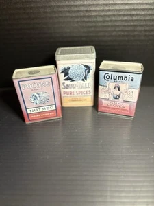 Vintage Lot Of Spice Tins ~ 3 tins Pocono, Columbia, Snowball - Picture 1 of 10
