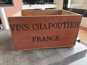 DEKOR KISTE HOLZ WEINE CHAPOUTIER SELECTION FAUCHON 50/60ER JAHRE ? DIM 37x 28x20 - Bild 1 von 6