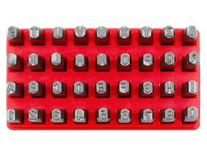  Number & Letter Punch 36Pc Set 5/16" (8mm) T&E Tools TE-8883A - Picture 1 of 3