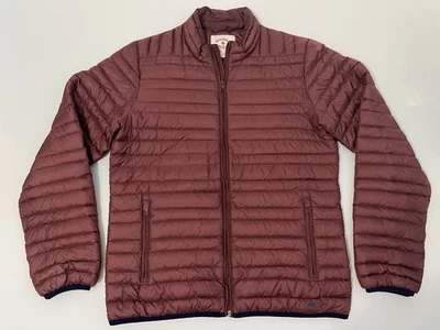 Brooks Brothers Jacket Mens Medium M Red Fleece Full Zip Down Puffer Jacket - Image 1 of 4