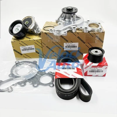 NEW OEM Drive Belt For Toyota Tundra 16620-0S012Tensioner Pulley Water Pump Kit - Image 1 of 3