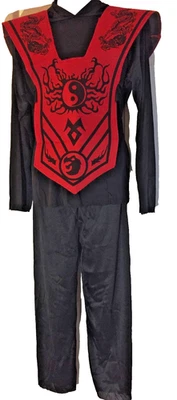 Disfraz Fun World Ninja Negro y Rojo Niños Niños Talla L (8-10) Foto 1 de 4