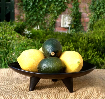 Mid Century Fruit Bowl BESWICK Black Flower beauty - Image 1 of 4