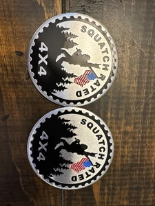 Squatch Rated 4X4 DEFECT Fender Badge for  JEEP WRANGLER YJ JL JK JT emblem USA - Bild 1 von 6