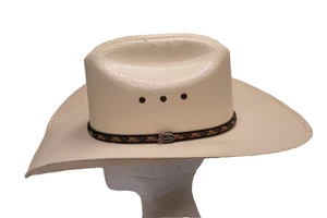 Justin 10X Straw Cowboy Hat Size 57 - Picture 1 of 9