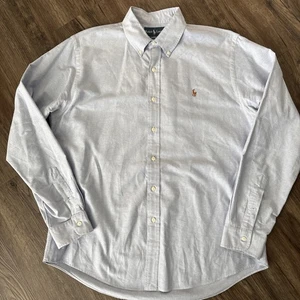 Polo Ralph Lauren Oxford Button Down Hemd - Herren Large - Custom Fit - Blau - Bild 1 von 6