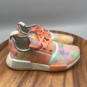 adidas Boost NMD R1 Shoes Womens 5.5 Tie-Dye Walking Comfort Running Sneakers - Picture 1 of 8