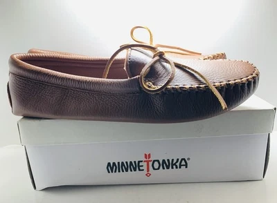 Mocasines Minnetonka para hombre con suela blanda de doble piel de ciervo talla 12 Carmel Foto 1 de 4