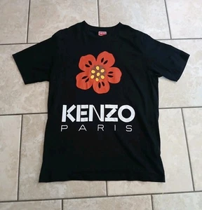Medium - Kenzo Paris "Boke Flower" Print Black Graphic Tshirt - Picture 1 of 7