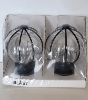 Globo de vidro Ikea Blast cortina de aço preto acabamento de haste redonda 402.172.48 novo - Imagem 1 de 4