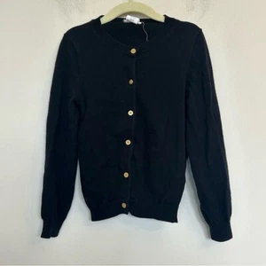 516.  Crewcuts girls Black Cardigan Sweater with Crew Neck and Ribbed Hem size 6 - Picture 1 of 5