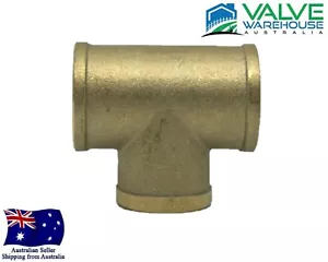 Brass Threaded Tee Fitting - Female x Female x Female BSP - 6mm(1/8") - 80mm(3") - Picture 1 of 2
