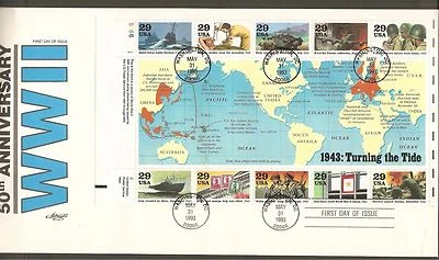 #2765  S/S WWII-1943:Turning the Tide-Artmaster FDCPB10 - Image 1 of 2