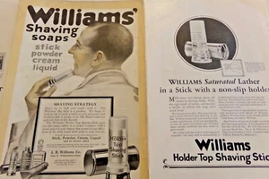 1900's Williams Shaving Soap Print Advertisement 9in. X 7in. B/W - Picture 1 of 6