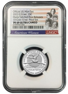 2023 S SILVER QUARTER 25C MARIA TALLCHIEF NGC PF69 UC FIRST RELEASES