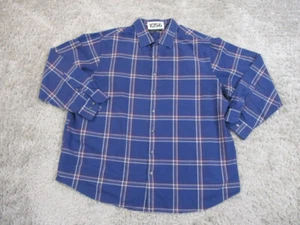 Synrgy Hemd Herren XXL blau kariert strukturiert ungesteckt Business Freizeit - Bild 1 von 14