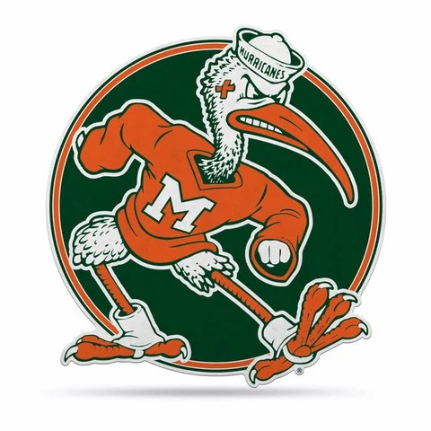 NCAA Miami Hurricanes 18" Die-cut Team Logo Pennant Fan Cave Cover