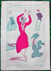 "DON 1926 Original Vintage Arte Francés Estampado REVISTA STAR BERTHE BOVY ""ENNEGRECIDO"" - Imagen 1 de 2