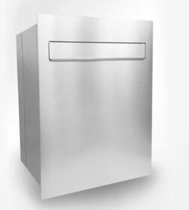 Mauerdurchwurf Briefkasten Edelstahl V2A einbau Mauerstärke ab 19 bis 25,5cm - Bild 1 von 3