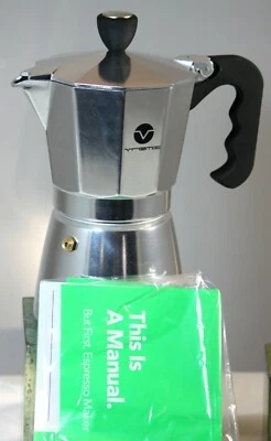 Máquina de café espresso Vremi Stovetop Moka Pot cromada nueva sin caja Foto 1 de 4