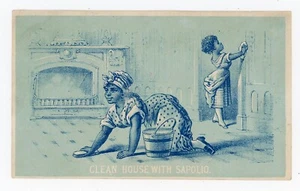 Tarjeta comercial de jabón Black Americana Sapolio - Imagen 1 de 2