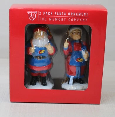 2015 KU KANSAS UNIVERSITY JAYHAWKS ORNAMENTO Set Mrs Claus Memory Company #1 Foto 1 de 4