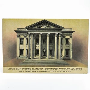 Postal de colección First & Oldest Bank in America Girard National Bank - Imagen 1 de 2