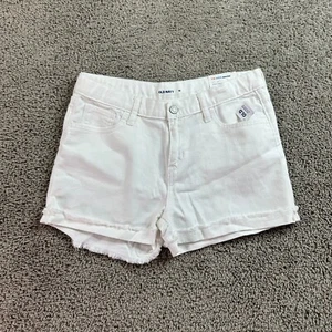Old Navy Cut Off Shorts Girls 16 White 2 In Inseam Cotton Pockets Denim Girls - Picture 1 of 11