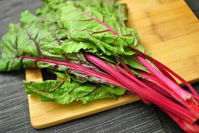 Swiss Chard Seeds, Ruby Red Swiss Chard Seeds, "COOL BEANS N SPROUTS" Brand.  - Image 1 of 3