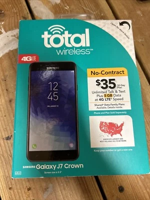 Total Wireless Samsung Galaxy J7 Crown 4G LTE 5.5” 16GB 13MP Smartphone Android - Image 1 of 3