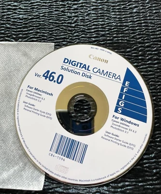 Canon Digital Camera Solution Disk CD ROM Software Ver. 46.0 MAC & Windows - Image 1 of 2