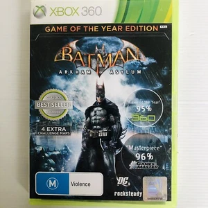 Batman Arkham Asylum GOTY Edition Microsoft Xbox 360 Game PAL Free Post - Picture 1 of 3