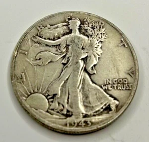 1943-P Walking Liberty halber Dollar, Philadelphia neuwertig, silber - Bild 1 von 2