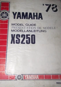 YAMAHA XS250 MODEL GUIDE MANUAL 1978 - Bild 1 von 1
