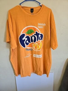 Coca Cola Fanta Herren Orange Kurzarm T-Shirt Fade Orange Large - Bild 1 von 16