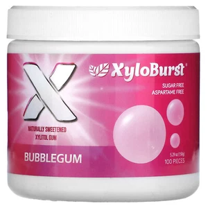 Xylitol Gum, Bubble Gum, 100 Pieces, 5.29 oz (150 g) - Picture 1 of 2