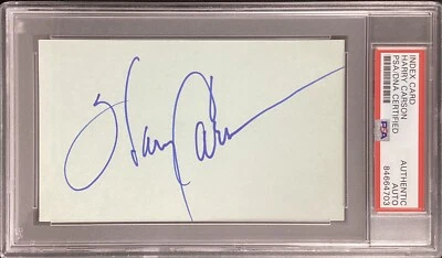 Harry Carson Signed Index Card Football New York Giants HOF Autograph PSA/DNA - Image 1 of 3