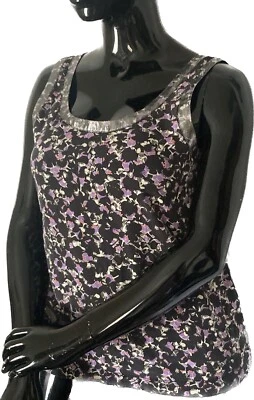 Camiseta sin mangas Marc By Marc Jacobs negra con estampado Exeter de varios top $168, talla XS Foto 1 de 4