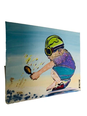 Pintura Original Monopoly “Fiebre del Oro” Por Calles Certificado de Autenticidad Hebru Alec Kaw Foto 1 de 4