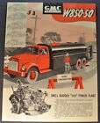 1953-1954 GMC W850-50 GasolineTruck Sales Brochure Sheet Nice Original