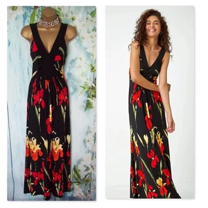 ROMAN MAXI DRESS SIZE 20, Floral Stretch Summer Holiday Occasion Dress - Picture 1 of 14