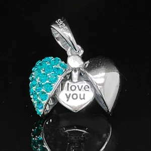 I Love You Heart Charm Armband Perle 925 Silber Geschenk für Mutter Frau Tochter Nan - Bild 1 von 5