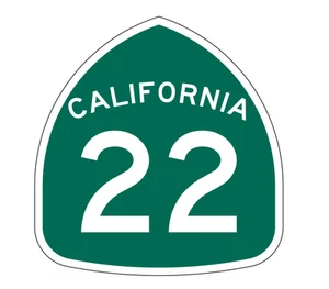California State Route 22 Sticker Decal R1128 Highway Sign  - Picture 1 of 1