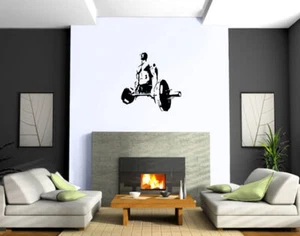 Gewichtheber Bodybuilder Training starker Mann Wandbild Vinyl Kunst Aufkleber M608 - Bild 1 von 2