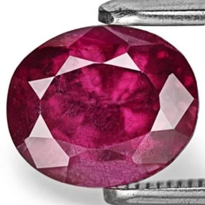 IGI Certified SRI LANKA Spinel 2.06 Cts Natural Untreated Deep Purple Oval - Image 1 of 2